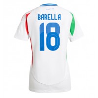 Italien Nicolo Barella #18 Fußballbekleidung Auswärtstrikot Damen EM 2024 Kurzarm